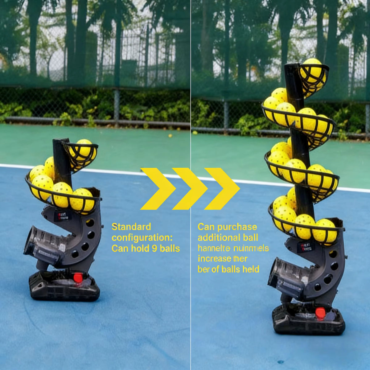 Advanced Pickleball Training Machine with Adjustable Speed, Variable Trajectory, and Automatic Ball Launching for Solo Practice for All Ages