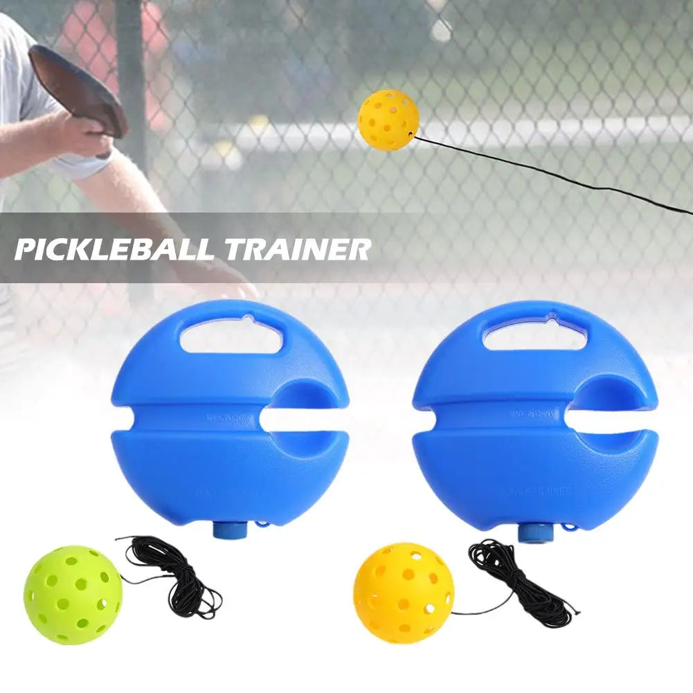 Professional Pickleball and Tennis Trainer Rebound Ball with String Baseboard for Self-Study and Training Enhancement