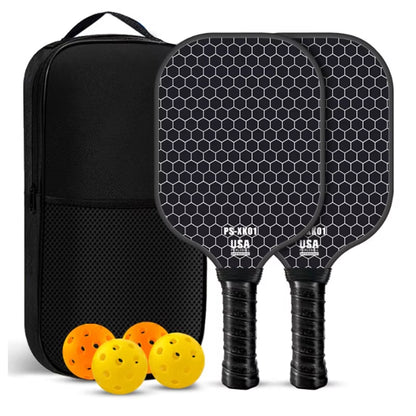 Professional Carbon Fiber Pickleball Paddle Set with Enhanced Sweet Spot and Frosted Surface