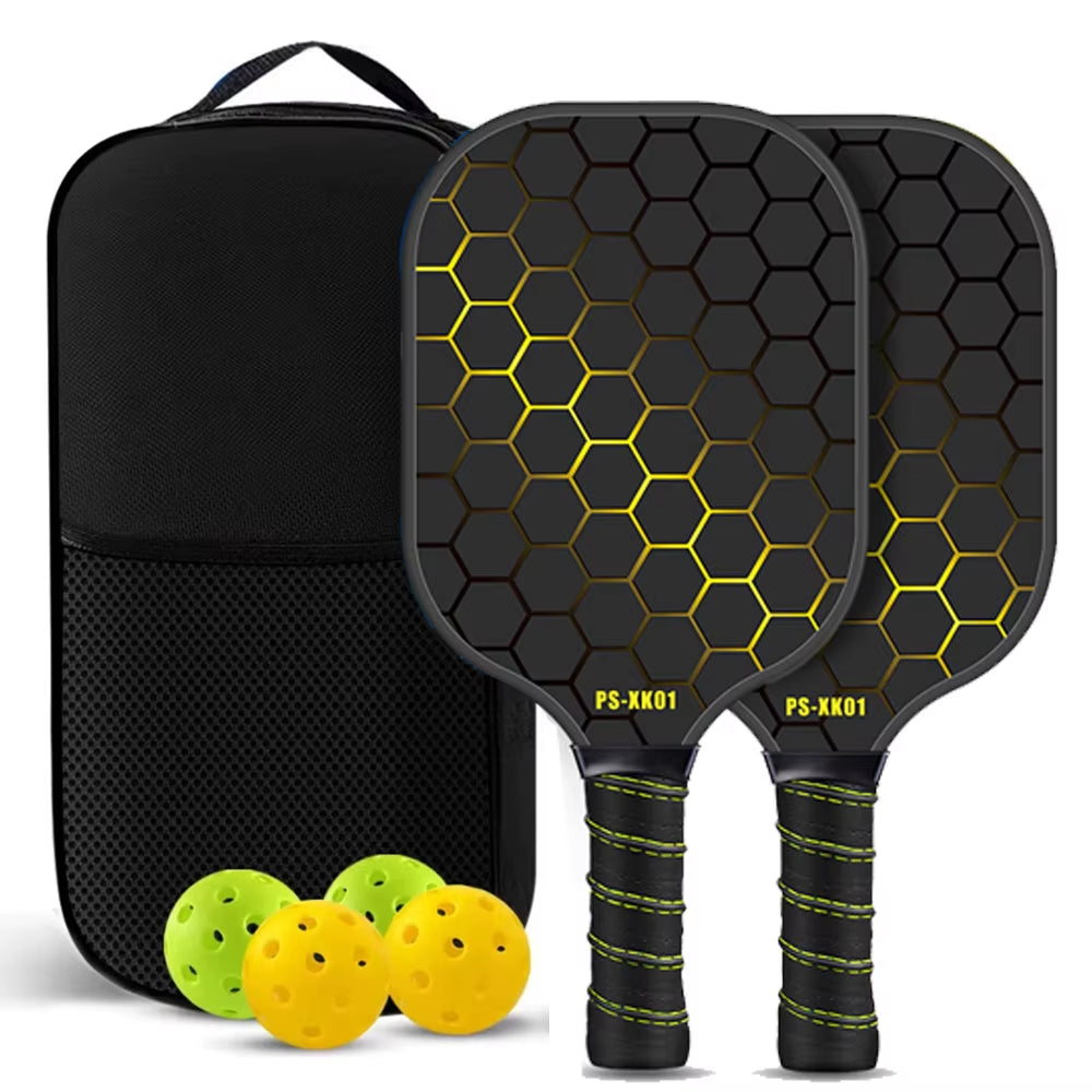 Professional Carbon Fiber Pickleball Paddle Set with Enhanced Sweet Spot and Frosted Surface