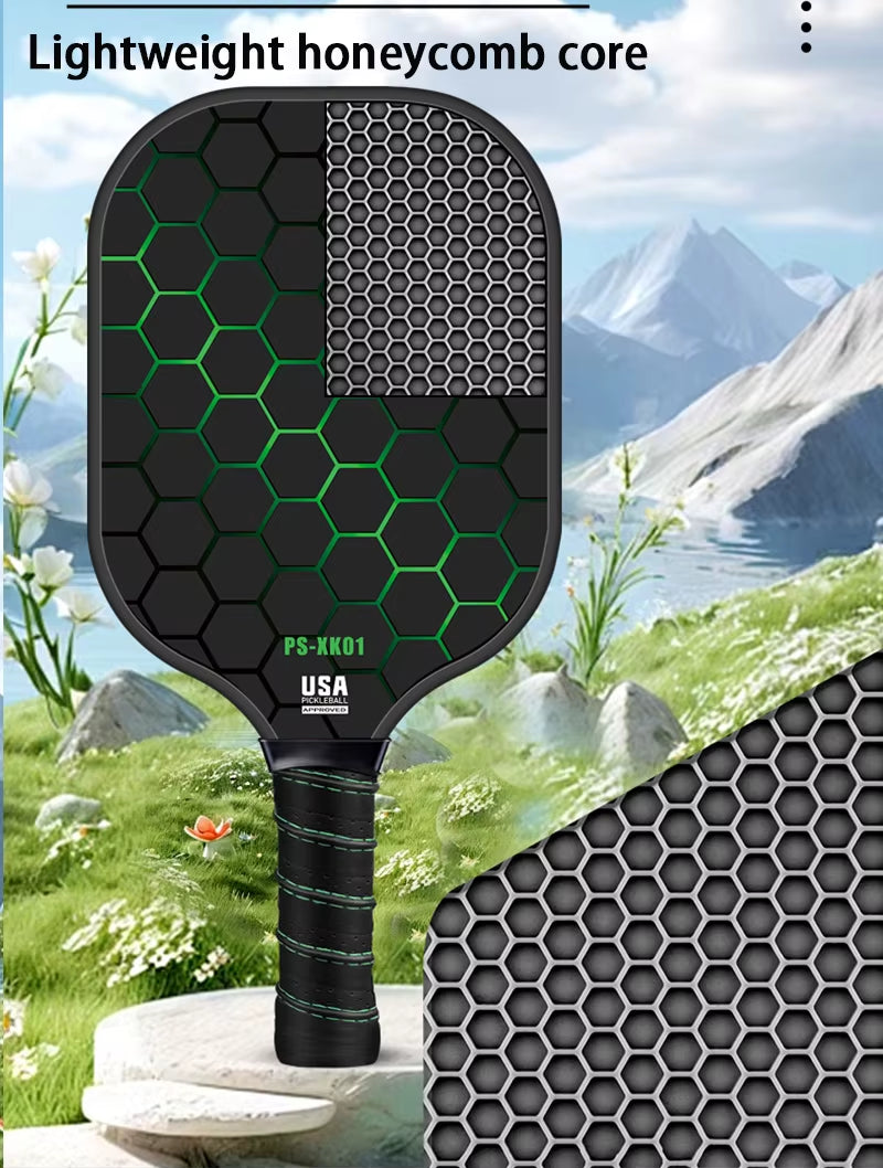 Professional Carbon Fiber Pickleball Paddle Set with Enhanced Sweet Spot and Frosted Surface