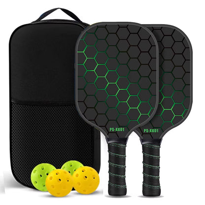 Professional Carbon Fiber Pickleball Paddle Set with Enhanced Sweet Spot and Frosted Surface