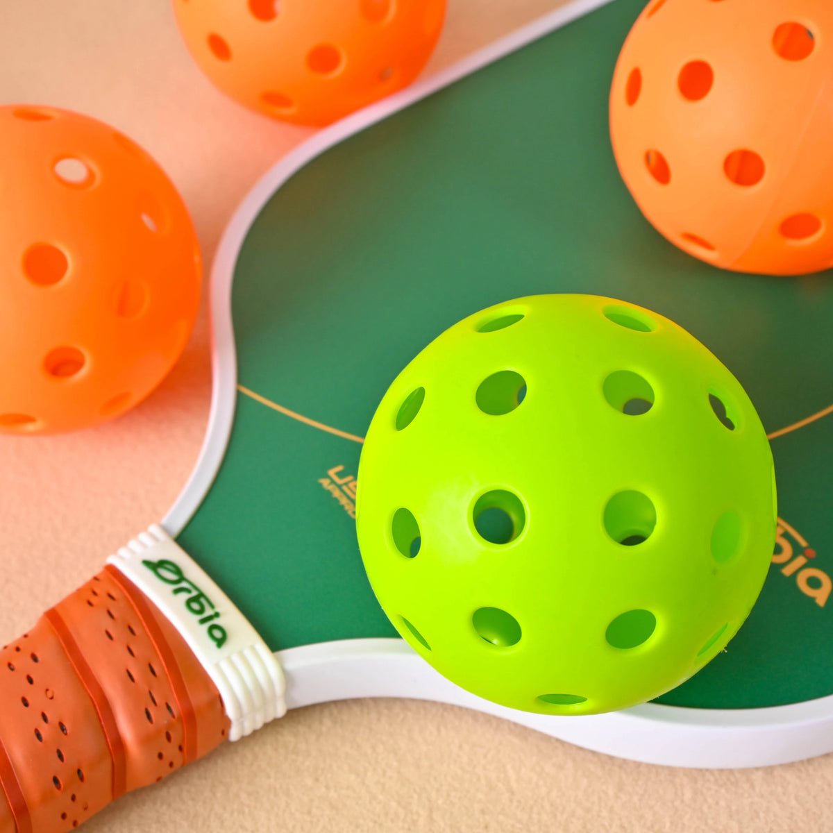 Durable 3-Piece Outdoor Pickleball Set with 40 Holes - Standard 74mm Training Balls