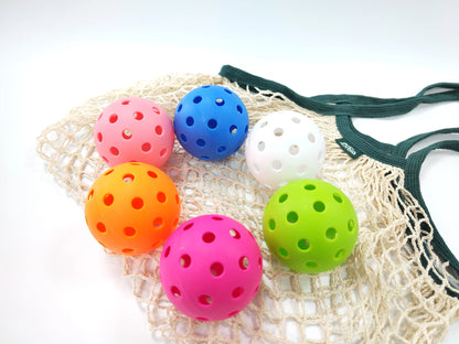 Durable 3-Piece Outdoor Pickleball Set with 40 Holes - Standard 74mm Training Balls