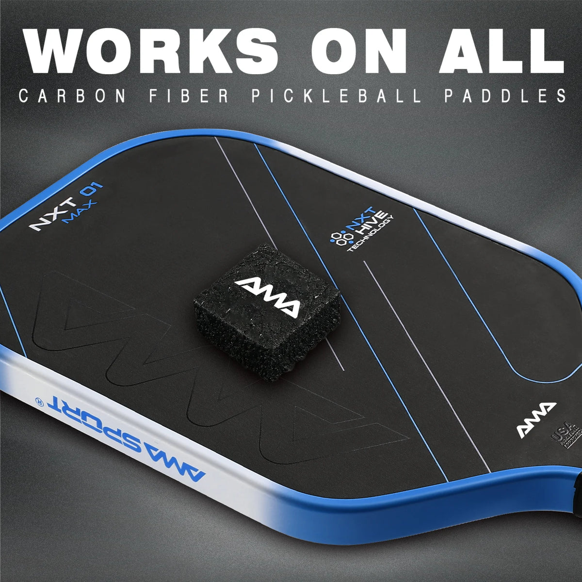 AMASPORT Pickleball Paddle Eraser - Durable Rubber Cleaner for Stains and Scratches, Effective Racket Cleaning Accessory