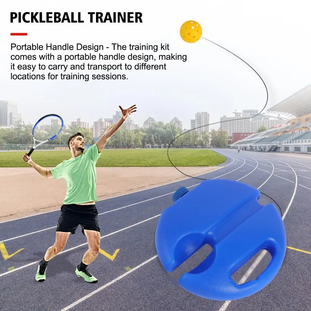 Professional Pickleball and Tennis Trainer Rebound Ball with String Baseboard for Self-Study and Training Enhancement