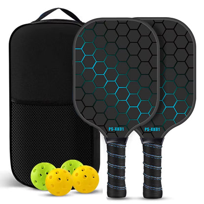 Professional Carbon Fiber Pickleball Paddle Set with Enhanced Sweet Spot and Frosted Surface